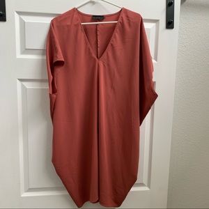 HATCH “Slouch” maternity dress - brownish red